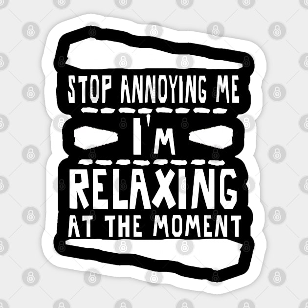 Chill out Lunch Break Relaxing Yoga Meditation Sticker by FindYourFavouriteDesign